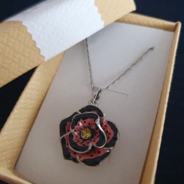 Lančić ruža, presvučen platinom