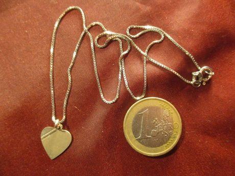 LANČIĆ SRCE SREBRO 925 dužina 45cm