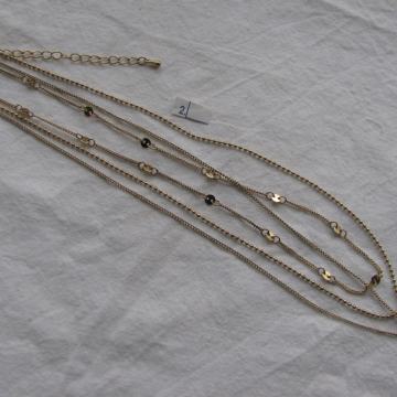 LANČIĆ sa tri niza. Br-2. Zlatne boje.SAND-2