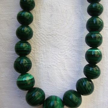 MALACHITE NECKLACE - LANAC OD MALAHITA  138 grama