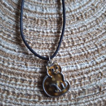 Ogrlica Lančić maca mačka smeđa II