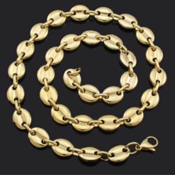 Ogrlica čelik zlatna boja 55cm