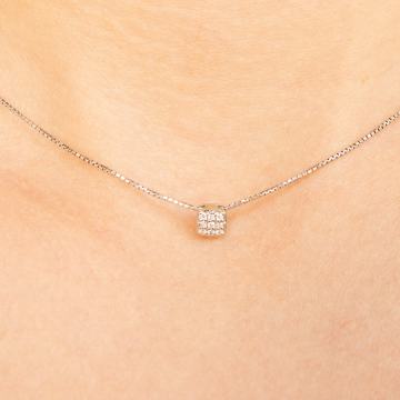 OGRLICA S DIJAMANTIĆIMA 0,01ct. 14K (585) 2,07g NOVO • GOLD SHOP •