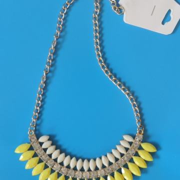 Ogrlica dvobojna bijelo-žuta