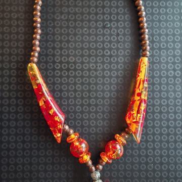 Ogrlica imitacija jantar