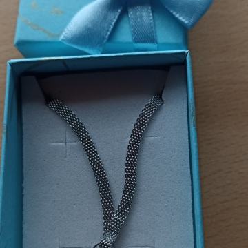 Ogrlica od kir.čelika 45 cm sa privjeskom Ahata