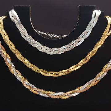 Ogrlica kirurški čelik pletena