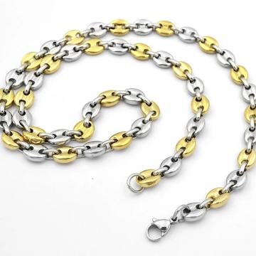 Ogrlica od kirurškog čelika - zrno kave vez -  Novo!