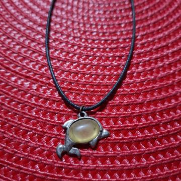 Ogrlica lančić delfin bubličasti zeleni