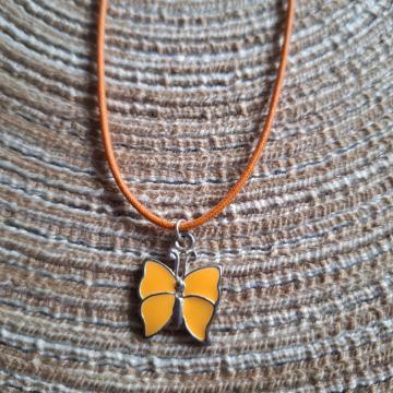 Ogrlica lančić leptir narančasti II