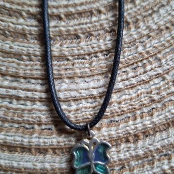 Ogrlica lančić leptir plavi 3