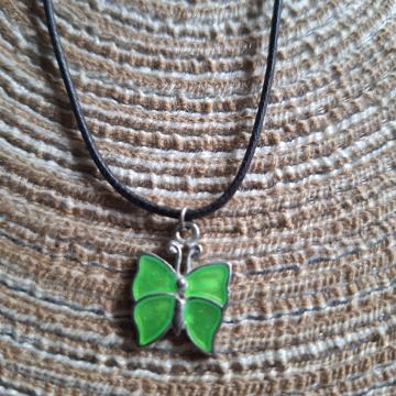 Ogrlica lančić leptir zeleni III