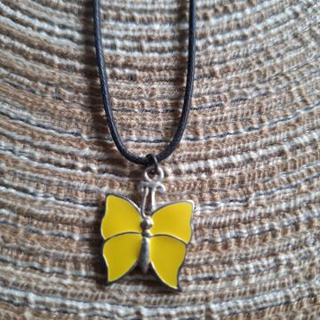 Ogrlica lančić leptir žuti II