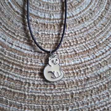 Ogrlica lančić Maca mačka bijela