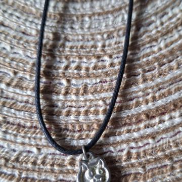 Ogrlica lančić mačka maca - srebrna