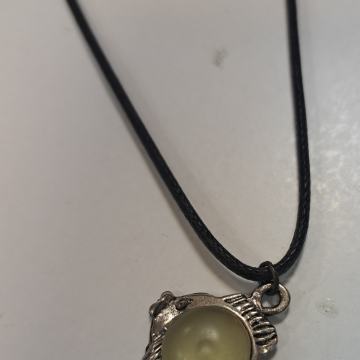 Ogrlica lančić riba zelena bubličasta