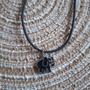 Ogrlica - Lančić slonić crni slon