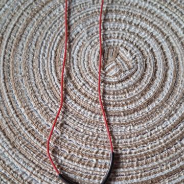 Ogrlica lančić Srce plavo s cjevčicama