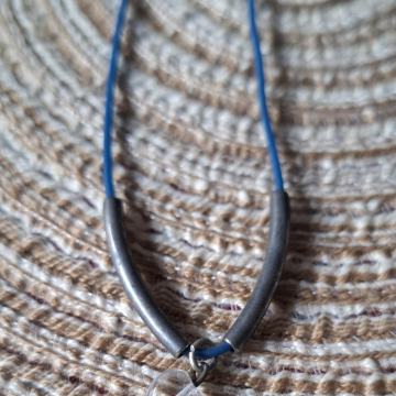 Ogrlica lančić Srce prozirno s cjevčicama