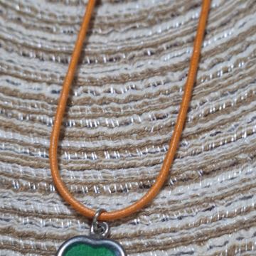 Ogrlica lančić Zeleno srce II