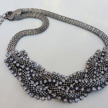 Ogrlica pletena s cirkonima