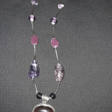 ogrlica od poludragog kamena - ametist