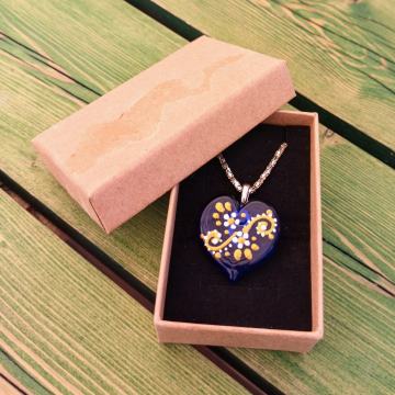 Ogrlica - privjesak plavo srce - no.1