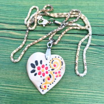 Ogrlica - privjesak od sedefa školjke - srce