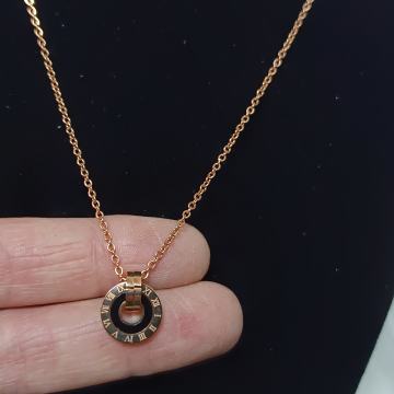 ogrlica, nehrđajuči čelik boje crvenog zlata, NOVO