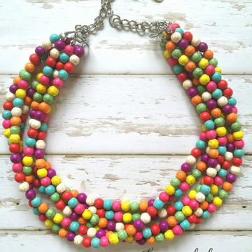 OGRLICA RUČNI RAD šareni kamen NOVO