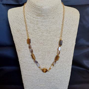 Ogrlica, ručni rad- tigrovo oko -*rasprodaja*