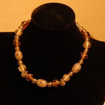 Ogrlica od Murano stakla  , lančić   , poludragi kamen