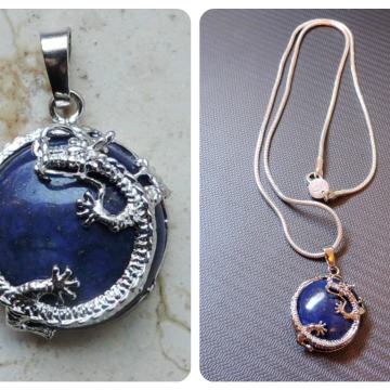 Ogrlica ZMAJ - lapis lazuli