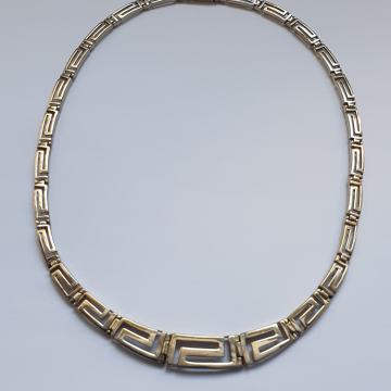Ogrlica greek key meander Versace Vintage 925 srebro