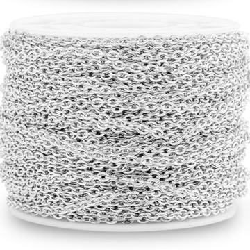 posrebreni lančići na metar za izradu nakita