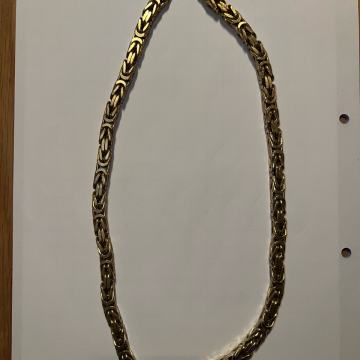 Pozlaćeni srebrni lančić-176 grama