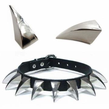 Prava KOŽA - OGRLICA sa ŠILJCIMA - nitnama (spiked) u 2 reda (NOVA)