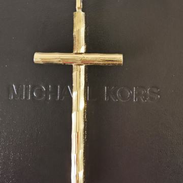 Novi privjesak križ od punog mesinga predivno izrađen - rezbaren