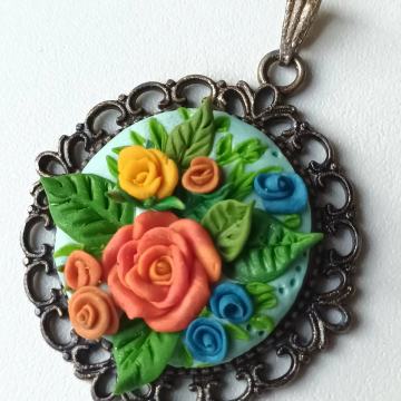 Privjesak,polimerna glina, ručni rad