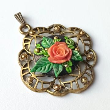 Privjesak,polimerna glina,ručni rad, unikat,filigranski rad