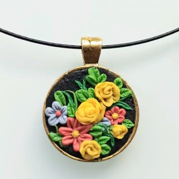 Privjesak,polimerna glina,ručni rad, unikat