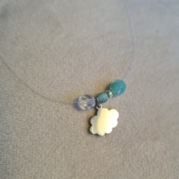 Ručni rad invisible ogrlica ~ posrebrenjeni čelik