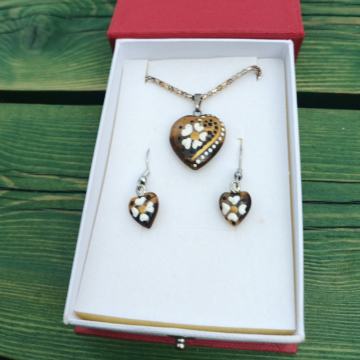 SET Ogrlica i Naušnice od poludragog kamena - Tigrovo oko