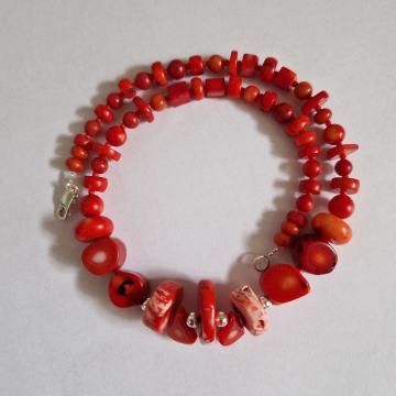 SREBRNA KORALJNA OGRLICA