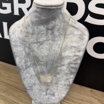 SREBRNA OGRLICA LEPTIR NOVO!