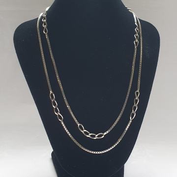 SREBRNI LANAC VENECIJANER +FIGARO ART DEKO 92,5cm !!!