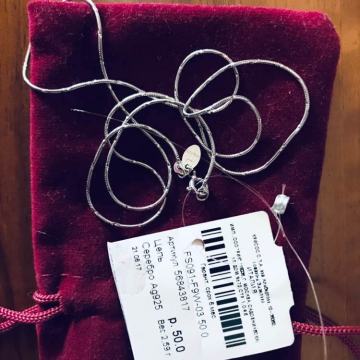 Srebrni lančić, 50 cm, Italija, novo