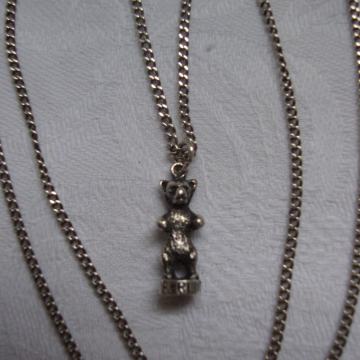 SREBRNI LANČIĆ I PRIVJESAK MEDO - SREBRO 925 VINTAGE