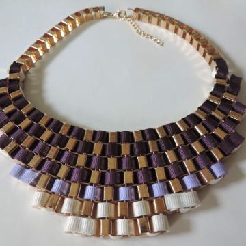 Statement ljubičasta vintage ogrlica