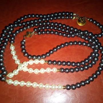 Velika crno-bijela ogrlica